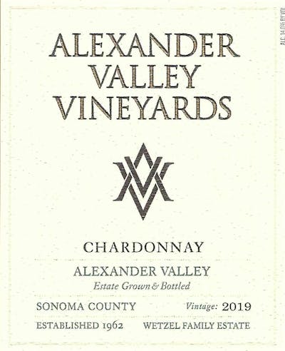 Label for Alexander Valley Vineyards