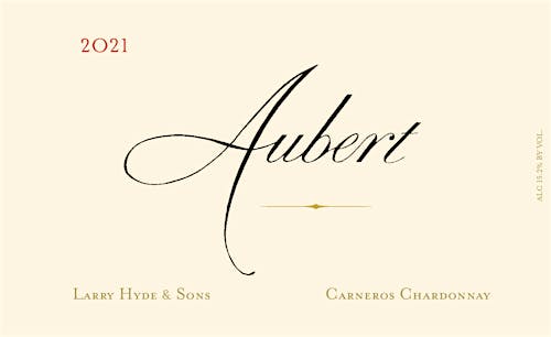 aubertchardonnay-carneros-larry-hyde-sons Label