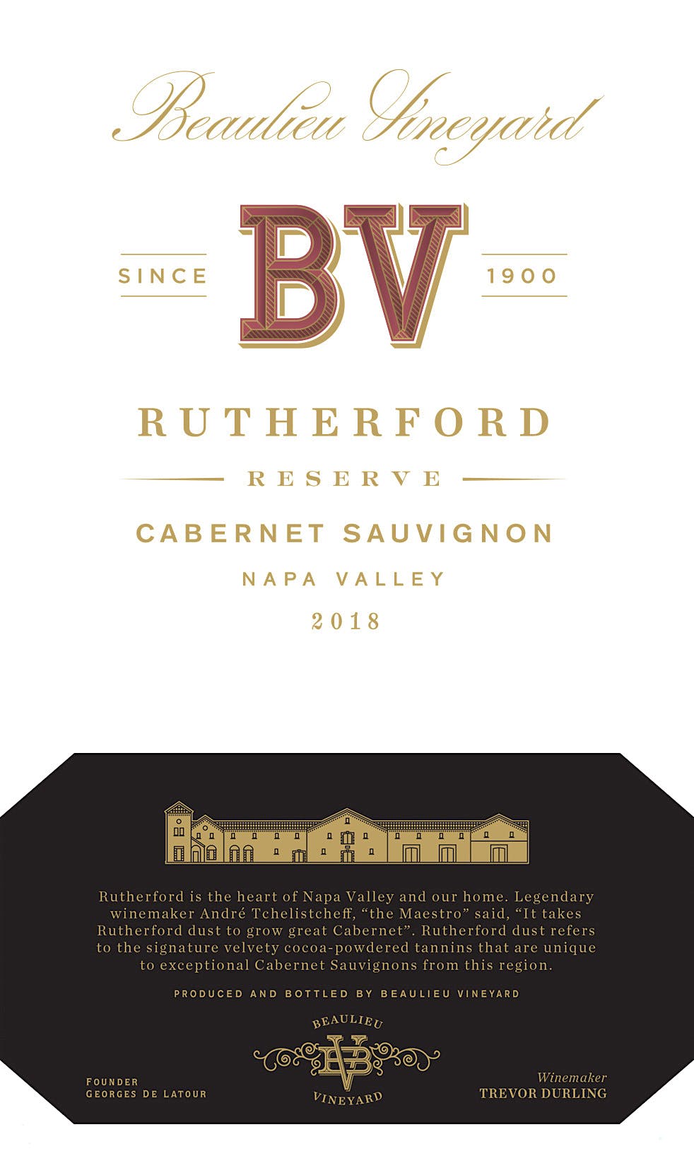 Label for Beaulieu Vineyard