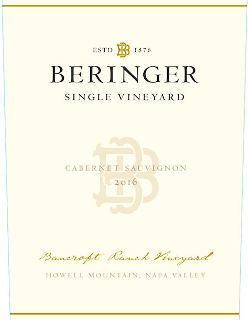 beringercabernet-sauvignon-howell-mountain-bancroft-ranch-vineyard-single-vineyard Label