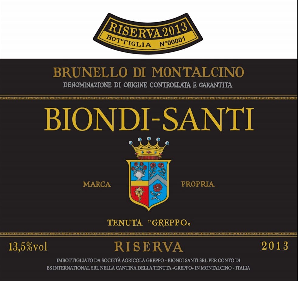 Label for Biondi-Santi