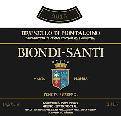 Label for Biondi-Santi