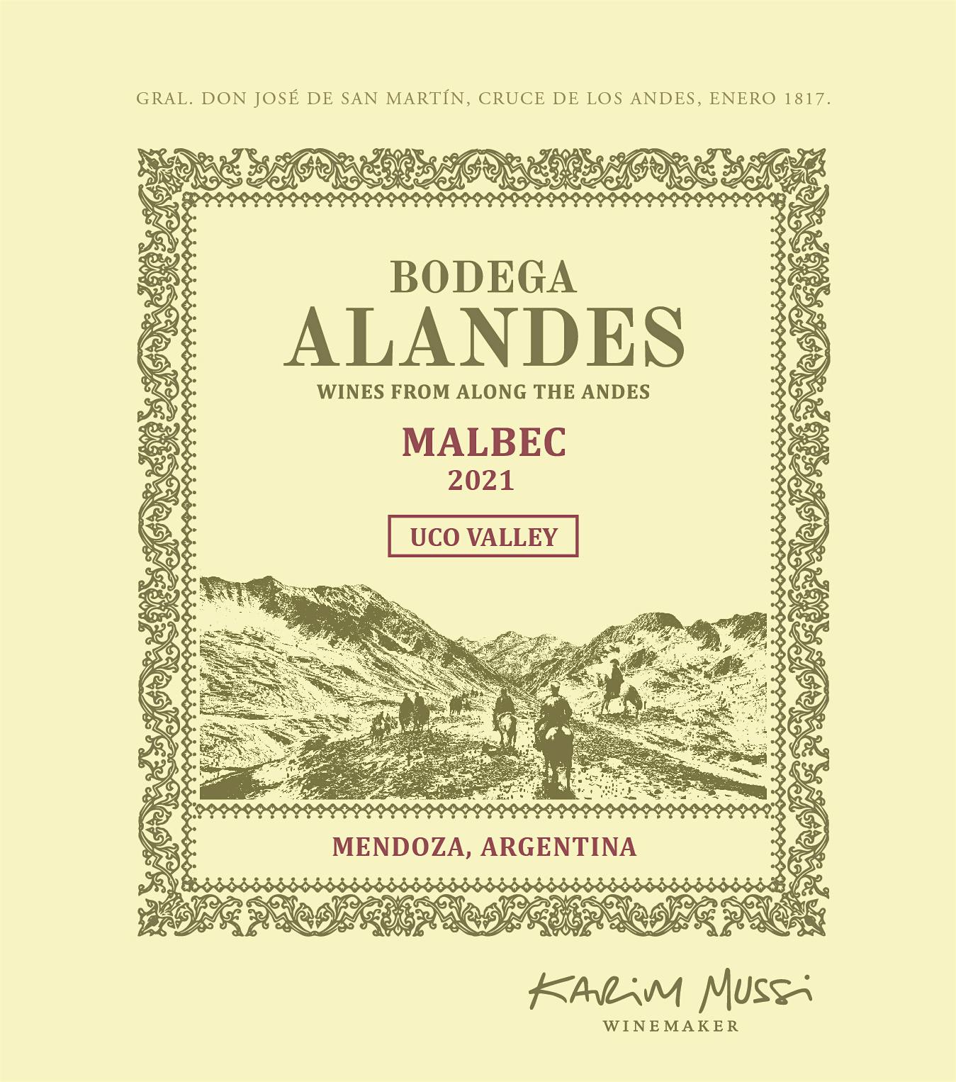 Label for Bodega Alandes