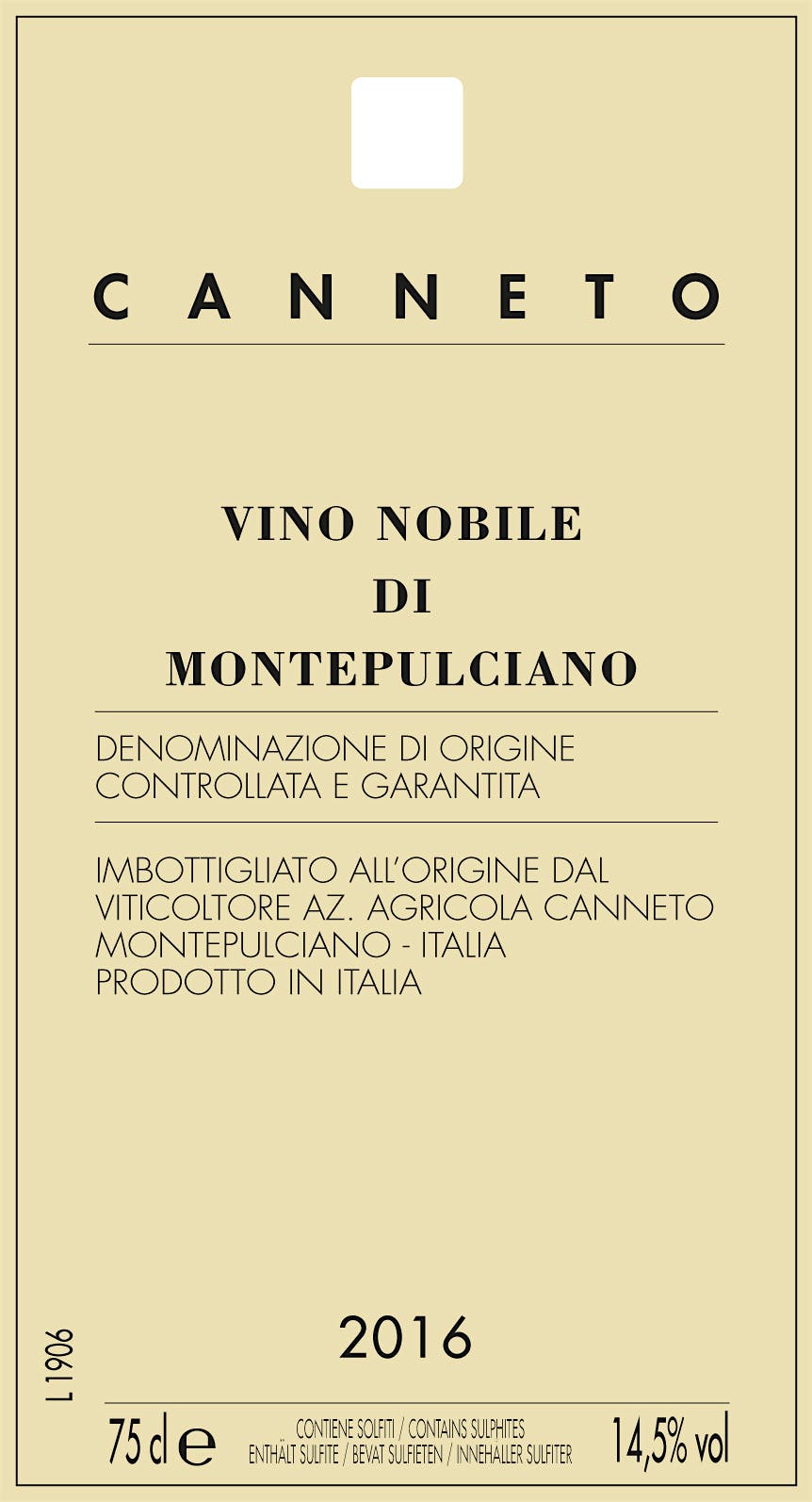Label for Canneto