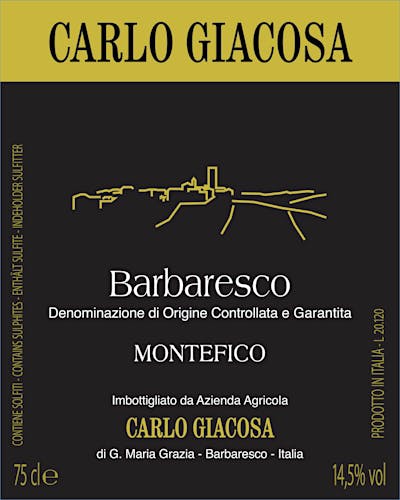 Label for Carlo Giacosa