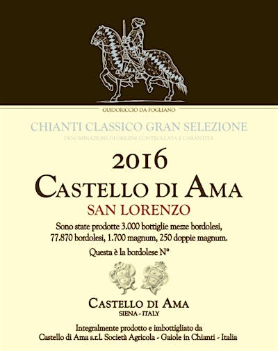 Label for Castello di Ama