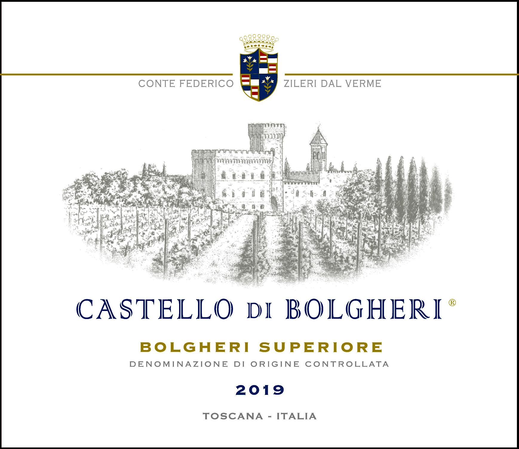 Label for Castello di Bolgheri