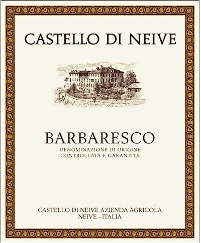 Label for Castello di Neive