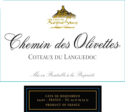 Label for Cave de Roquebrun