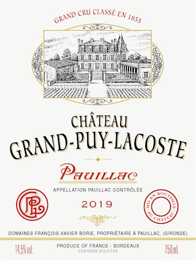 Label for Château Grand-Puy-Lacoste