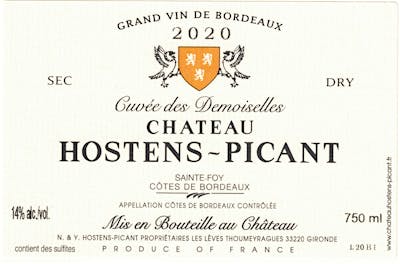 Label for Château Hostens-Picant