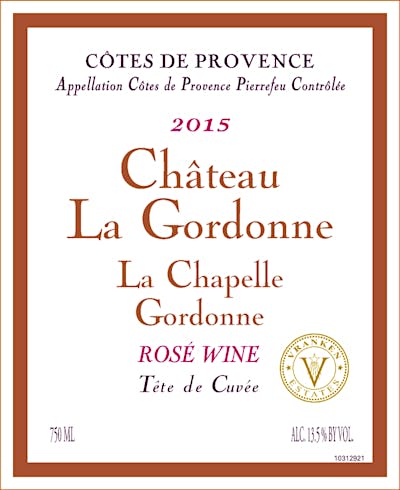Label for Château La Gordonne