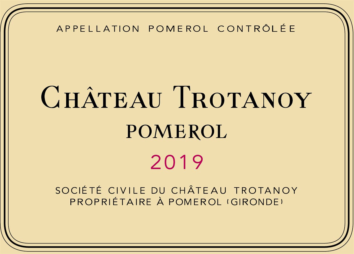 Label for Château Trotanoy