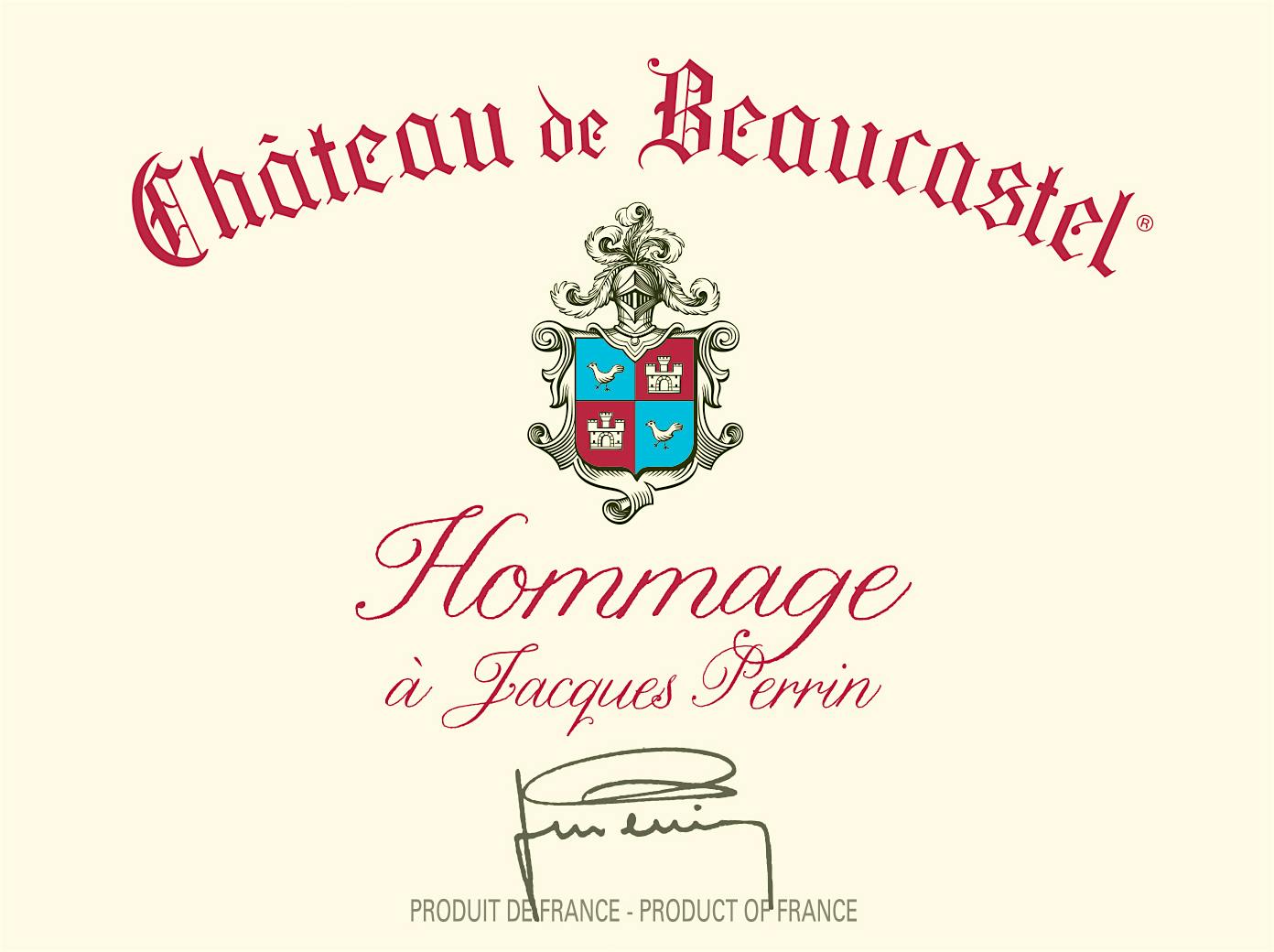 Label for Château de Beaucastel