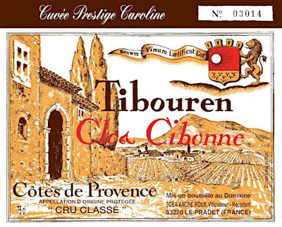 Label for Clos Cibonne