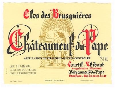 Label for Clos des Brusquières
