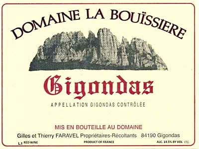 Label for Domaine La Bouïssiere