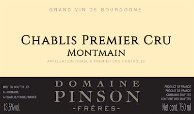 Label for Domaine Pinson Frères