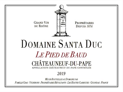 Label for Domaine Santa Duc