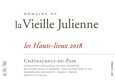 Label for Domaine de la Vieille Julienne