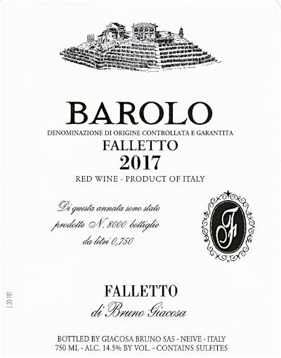 Label for Falletto di Bruno Giacosa
