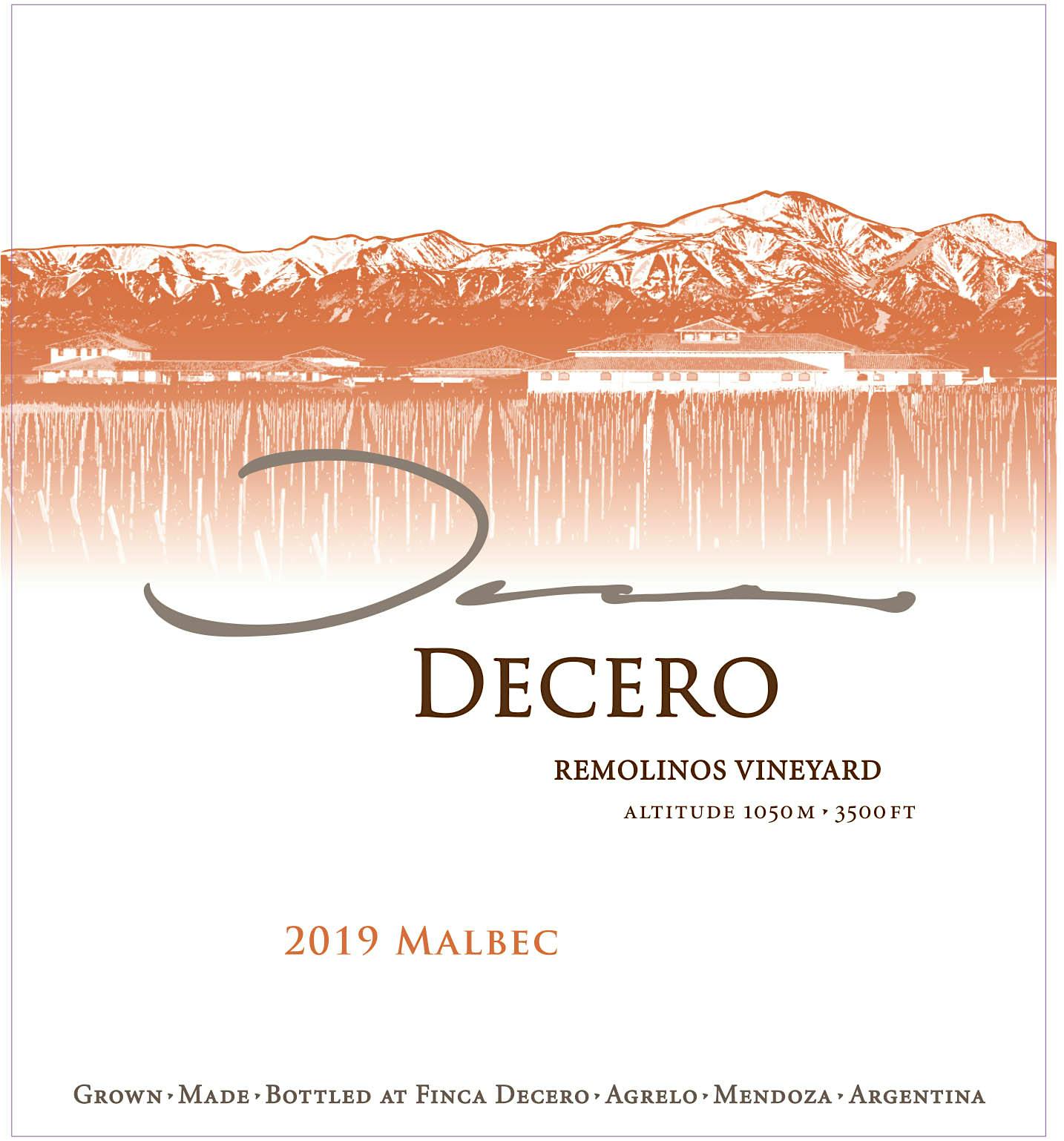 Label for Finca Decero
