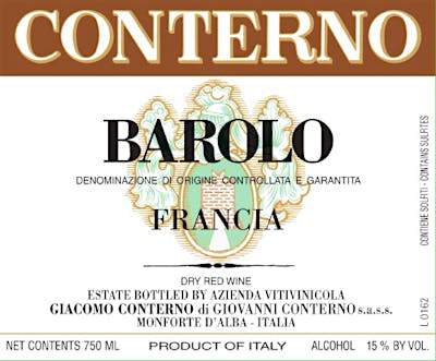 Label for Giacomo Conterno