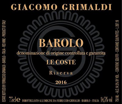 Label for Giacomo Grimaldi