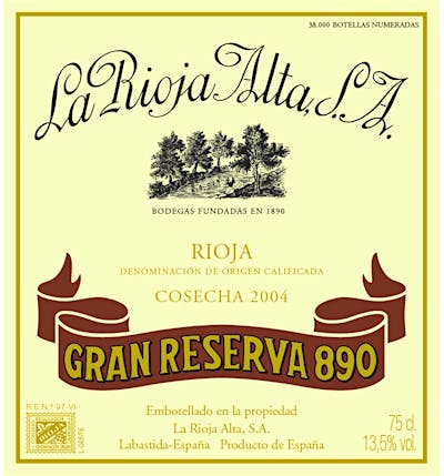 Label for La Rioja Alta