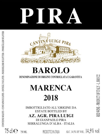 Label for Luigi Pira