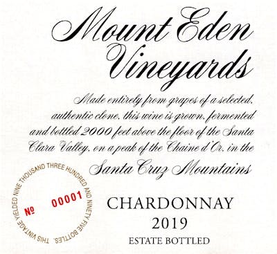 Label for Mount Eden Vineyards