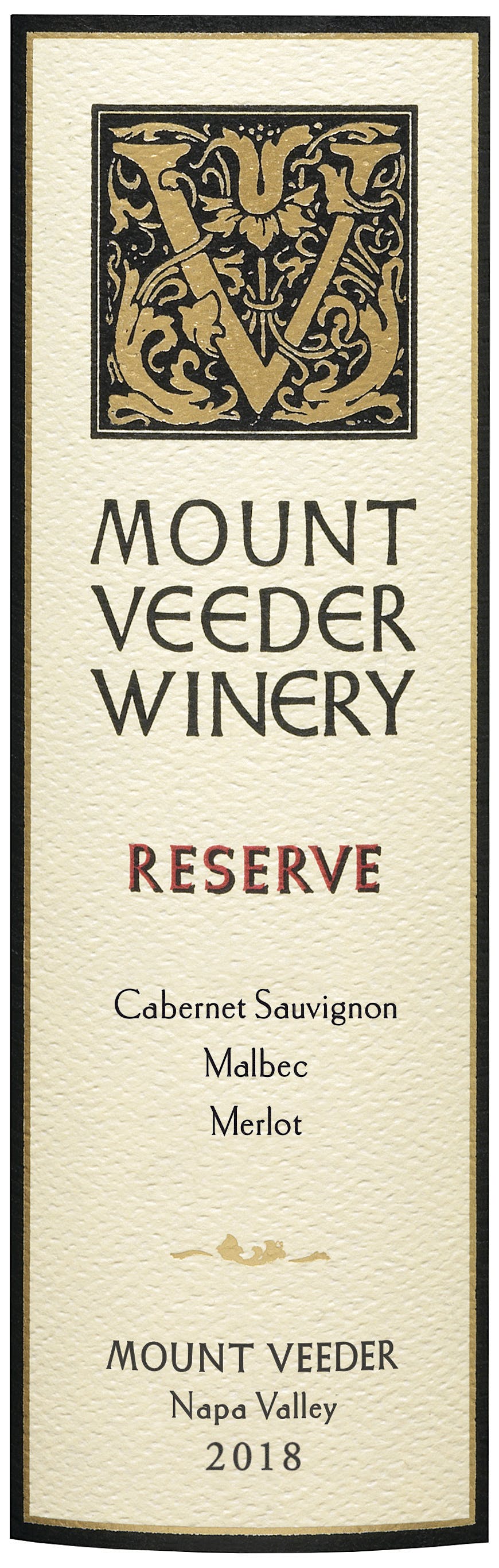 Label for Mount Veeder Winery