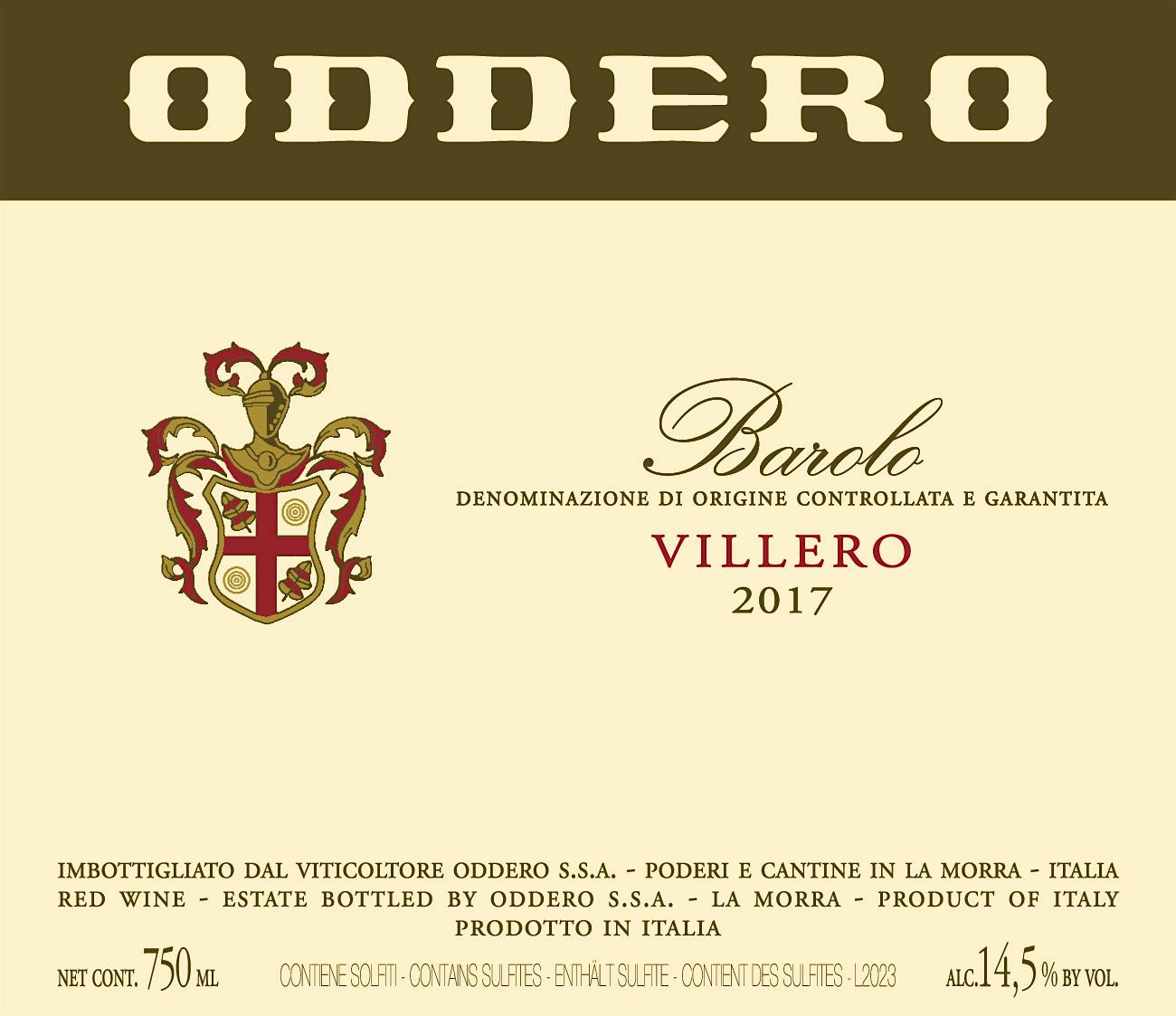Label for Oddero