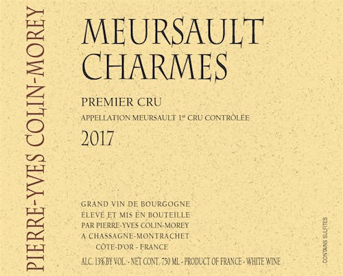 pierre-yves-colin-moreymeursault-charmes Label