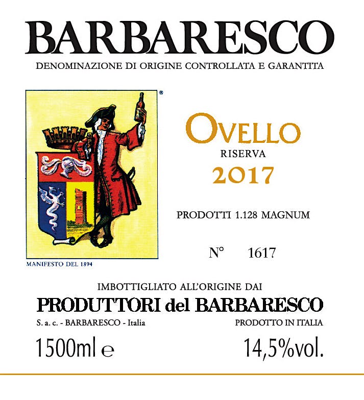 Label for Produttori del Barbaresco