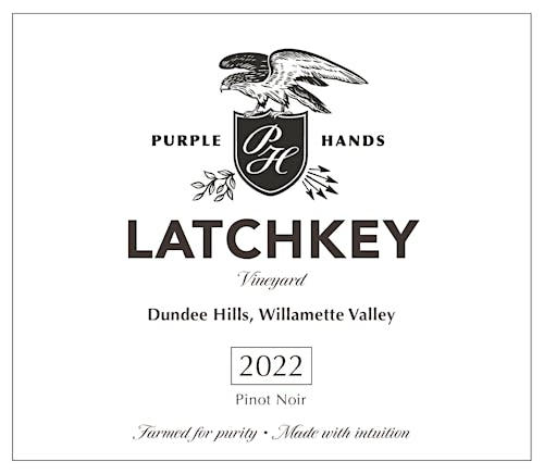 purple-handspinot-noir-dundee-hills-latchkey-vineyard Label