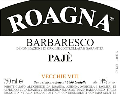 Label for Roagna