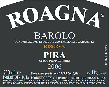 Label for Roagna