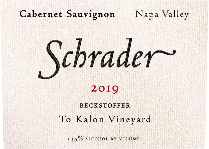 Label for Schrader Cellars