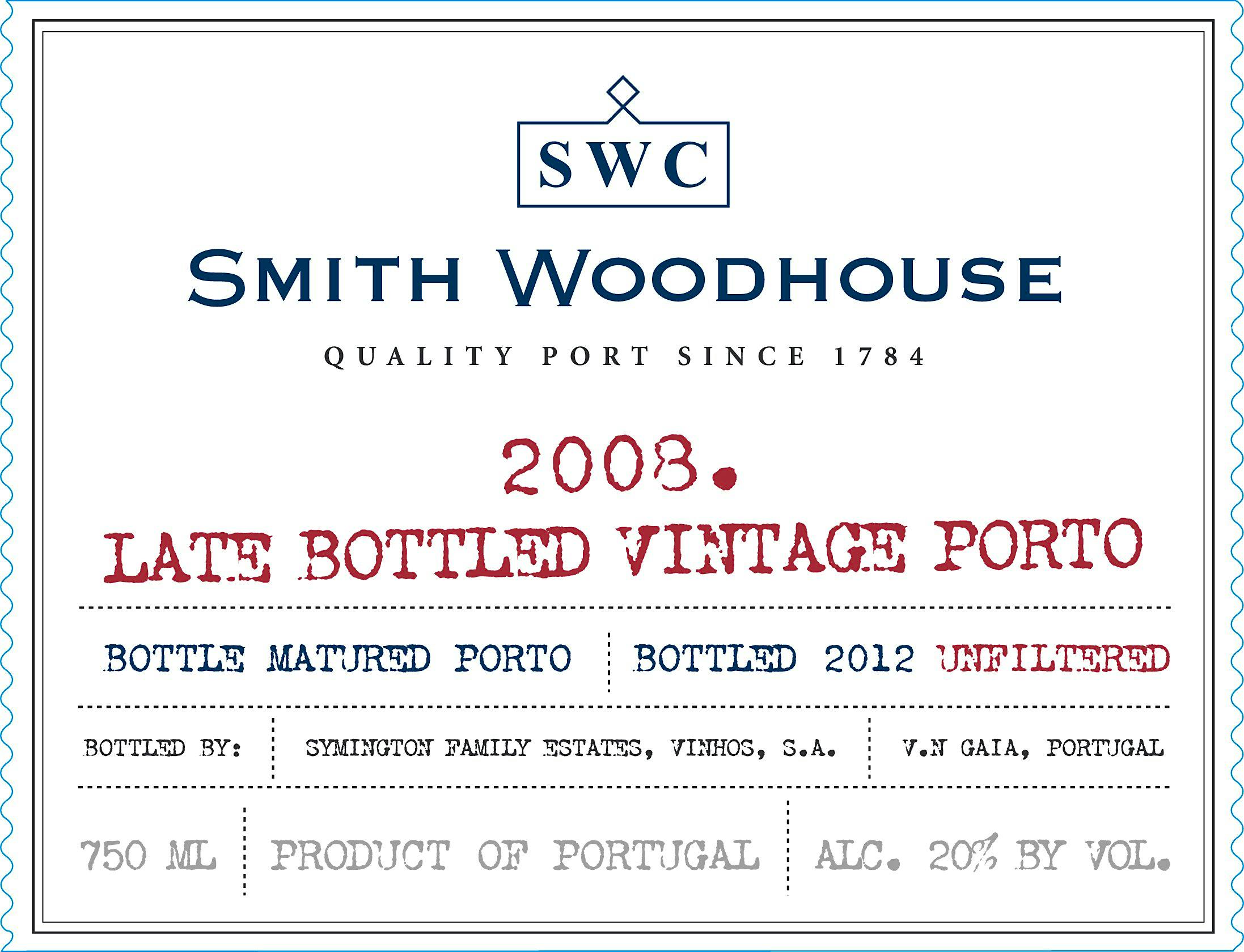 Label for Smith Woodhouse