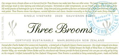 Label for Three Brooms